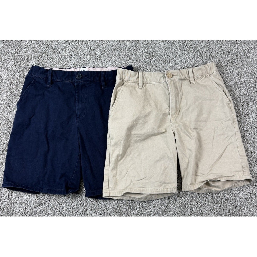 Gap Kids Uniform School Shorts - Lot‎ Of 2 - Navy Khaki Girls Size 14